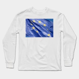 European Union flag oil paint effect Long Sleeve T-Shirt